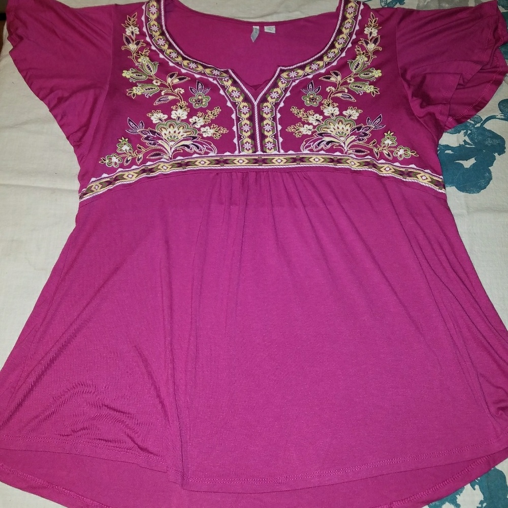 EST 1946 dark pink, pullover top, XL